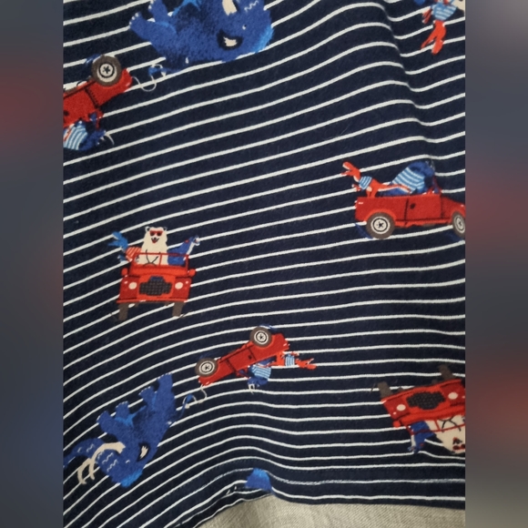 Girls Navy White Red Striped zip sweatshirt. 8 years. Joules - Picture 2 of 7